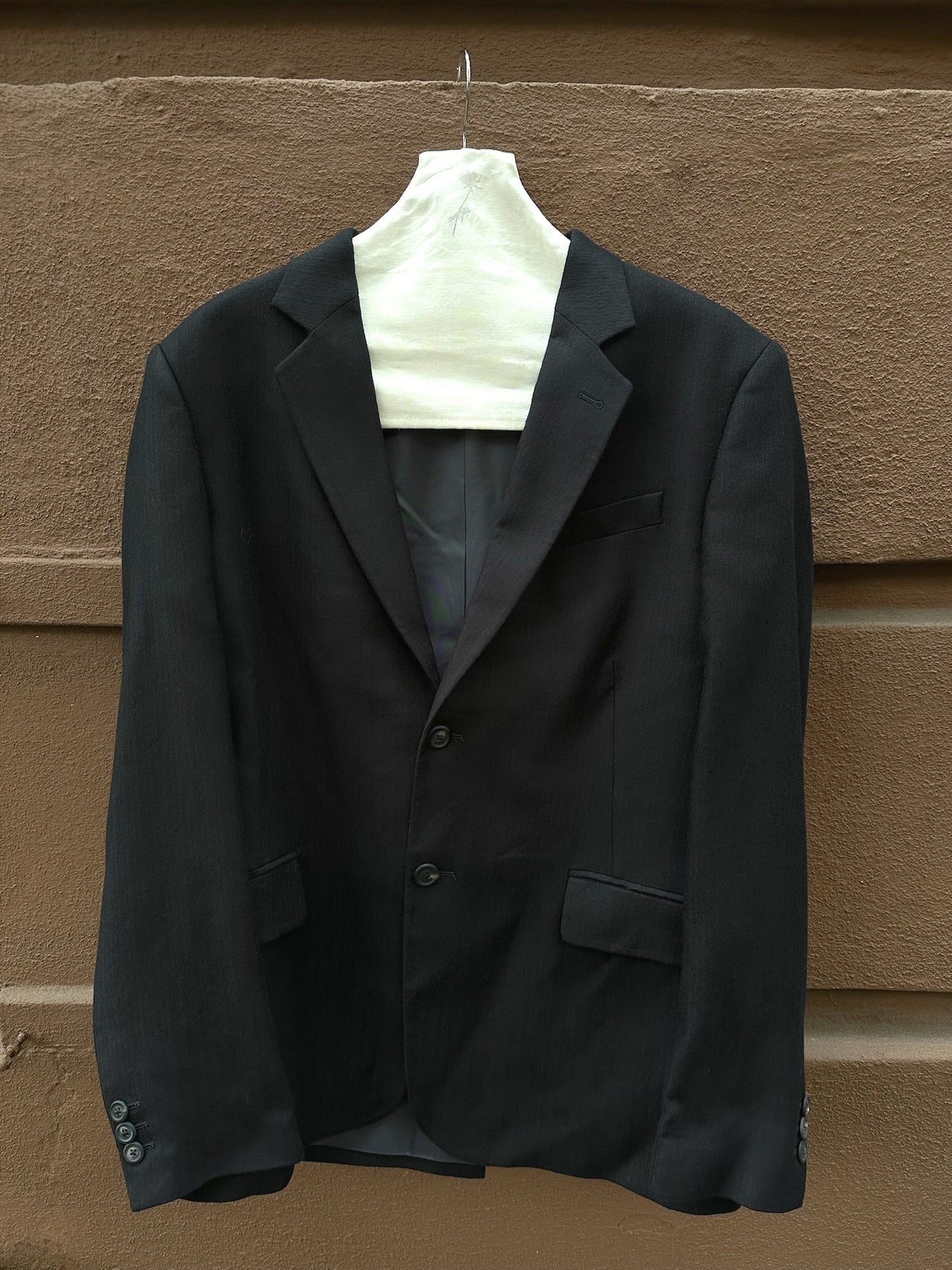 Our Legacy Ceremony Blazer Coal Black Link Stripe Weave