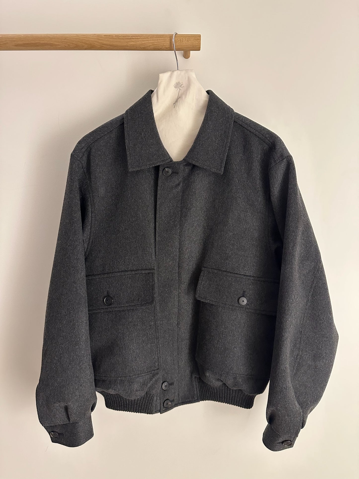 Auralee Cashmere Moleskin Zip Blouson