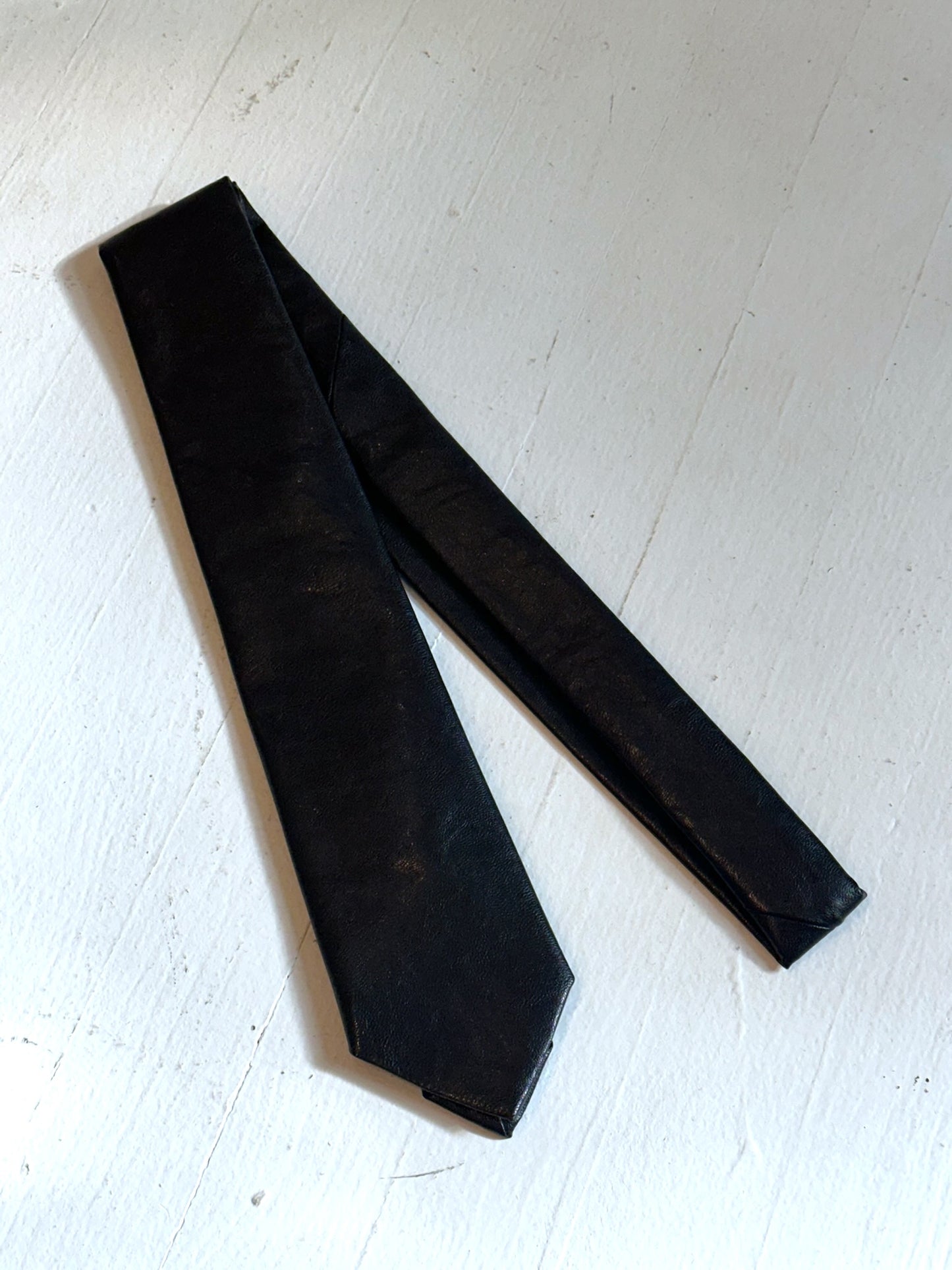 Our Legacy Tie Black Real Fake Leather