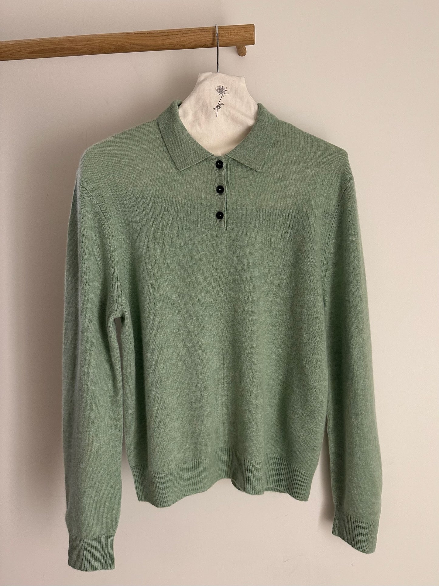 Le Kasha 3 Button Polo Sweater Cashmere