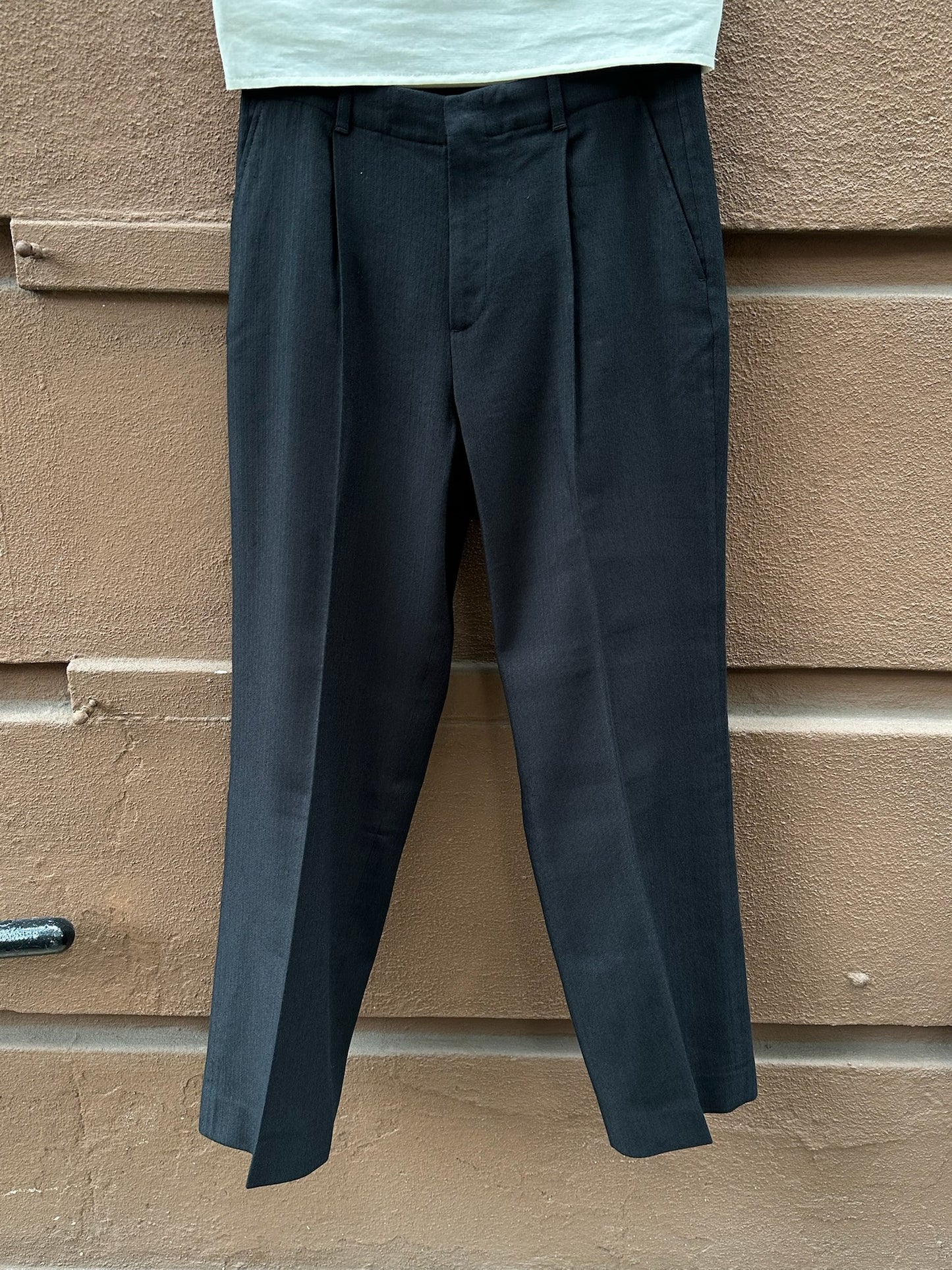 Our Legacy Borrowed Chino Coal Black Link Stripe Weave