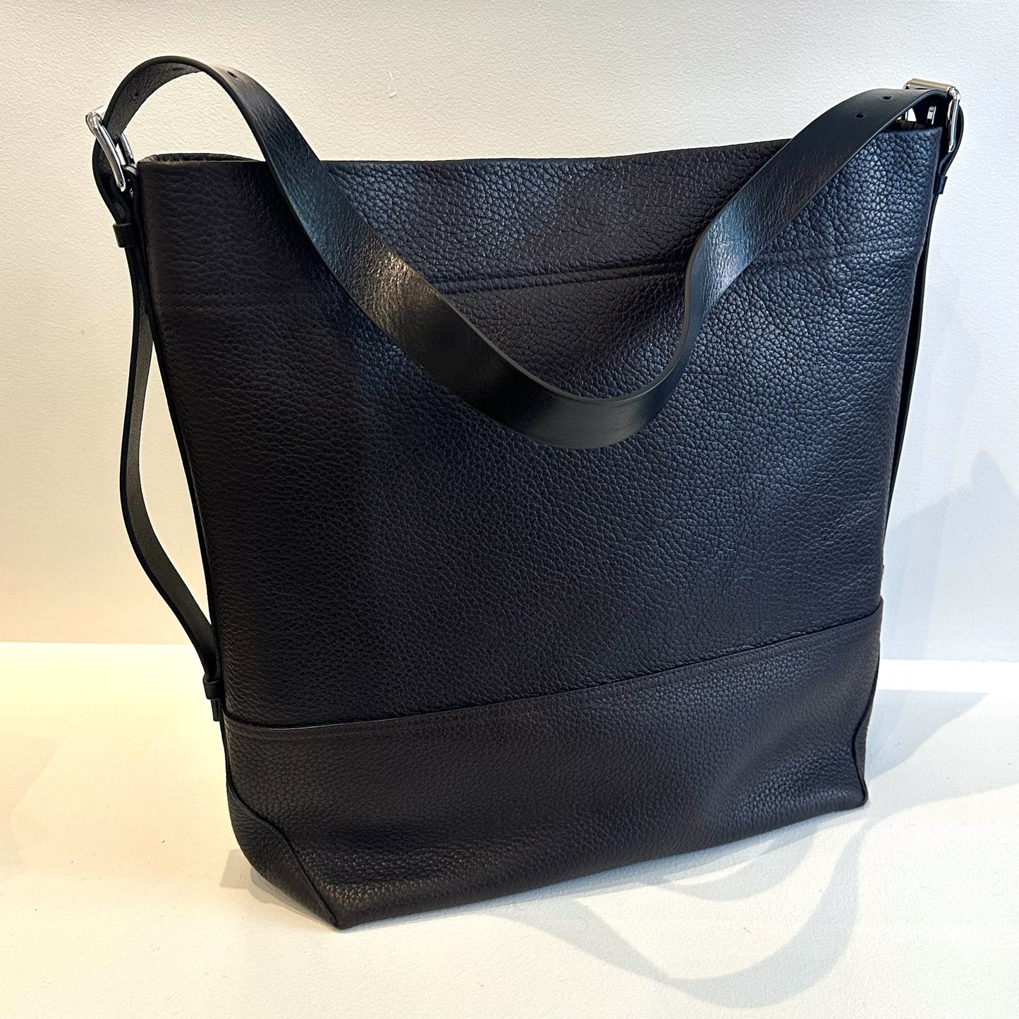 Lemaire Belted Tote Leather Dark Chocolate