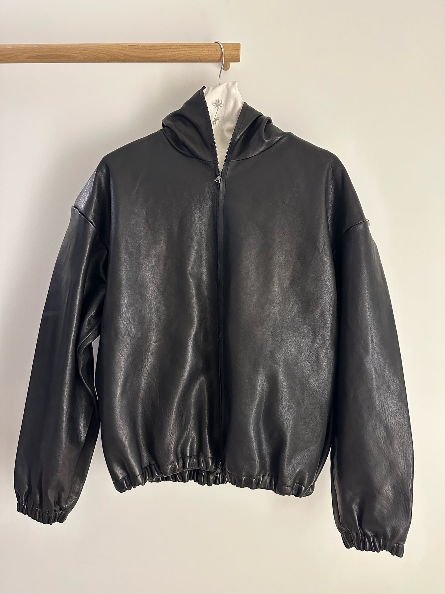 Gabriela Coll No. 216 Leather Hooded Zipper Jacket