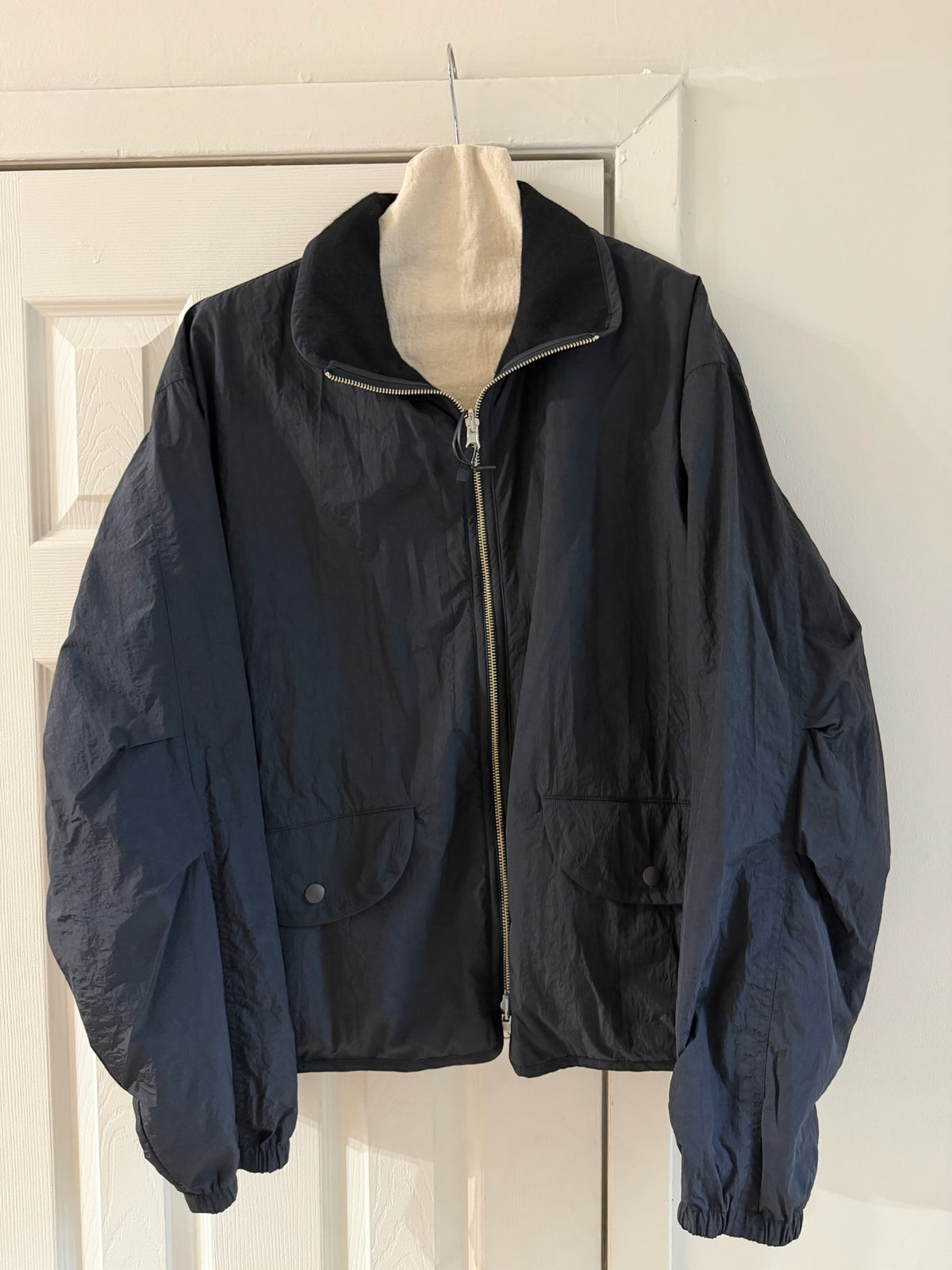 Wool Cashmere Fleece Reversible Blouson