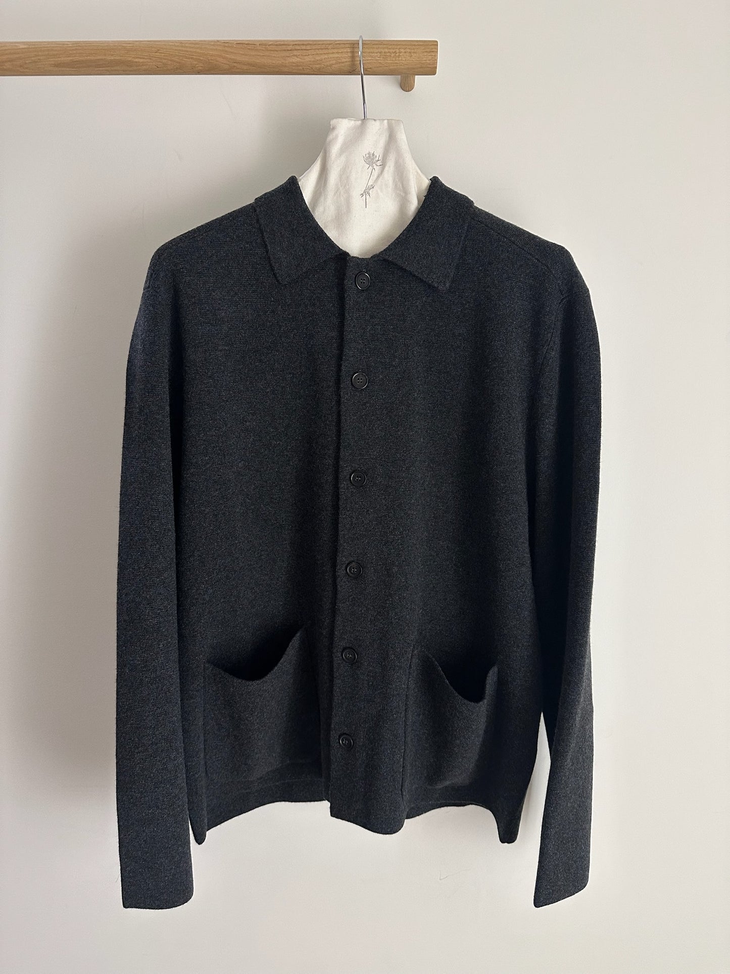 Le Kasha Button Cardigan (Vest) with Pockets