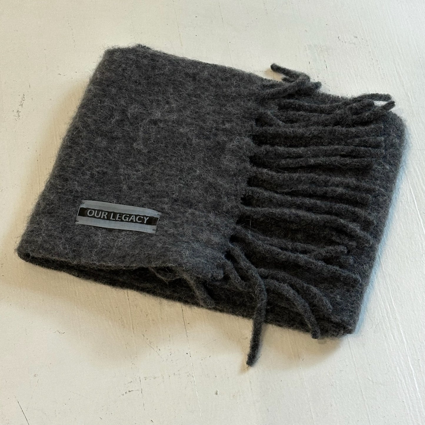 Our Legacy Estate Scarf Phantom Fuzzy Alpaca