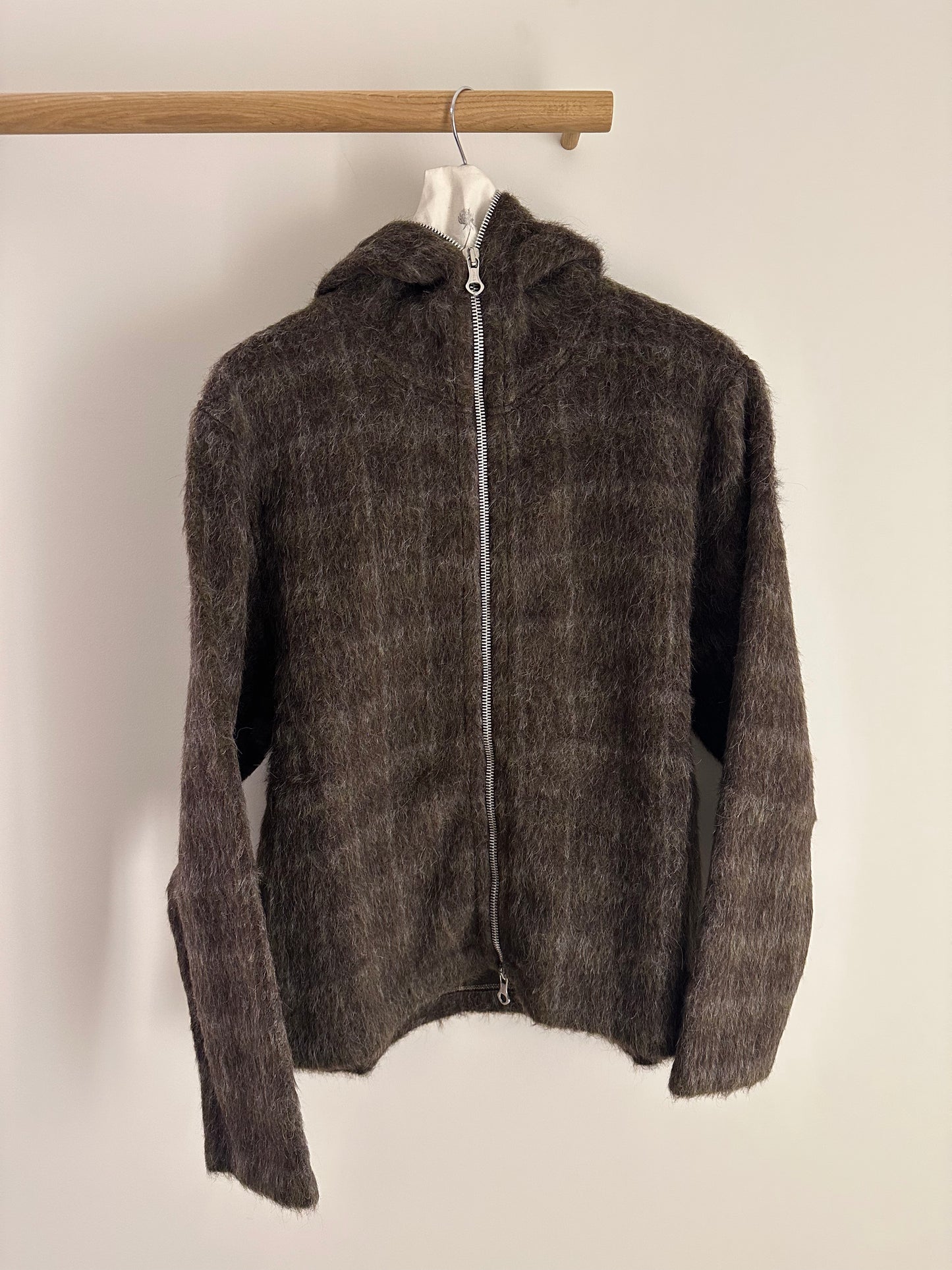 Our Legacy Full Zip Hood Dorf Check Hairy Wool