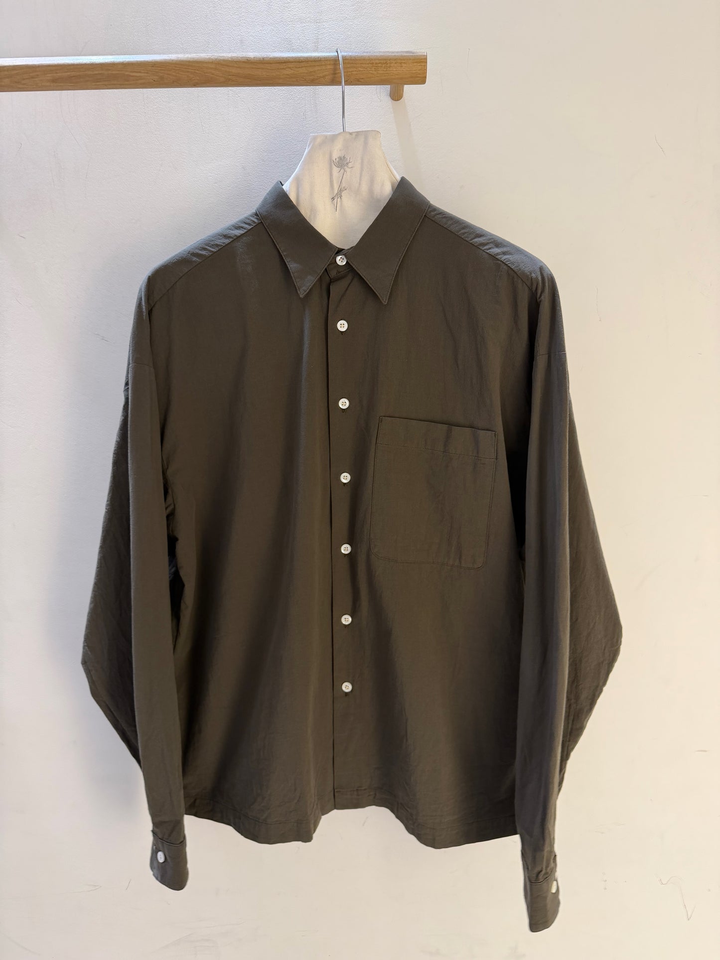 Boxy Shirt Hard Twist Cotton