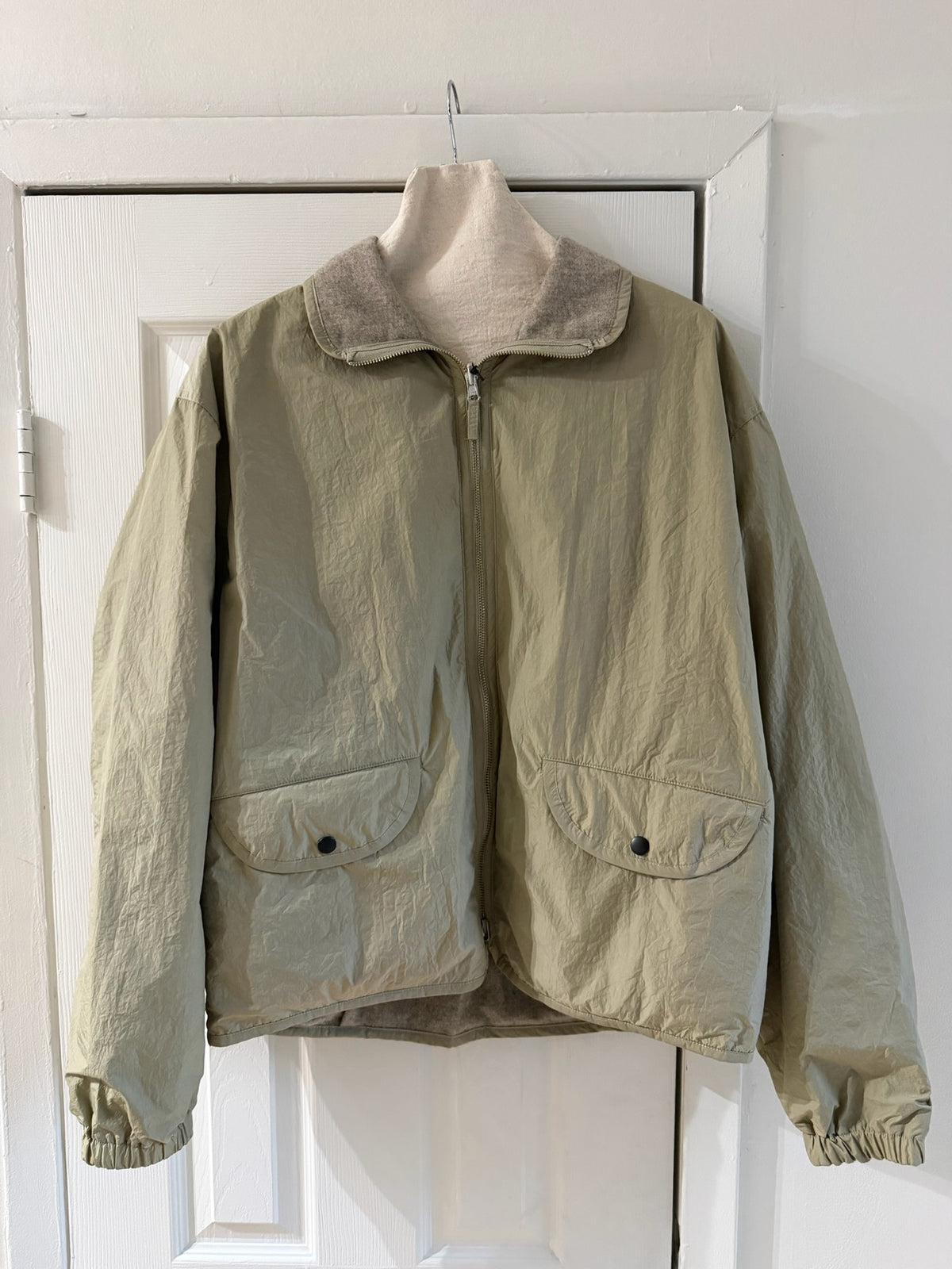 Wool Cashmere Fleece Reversible Blouson